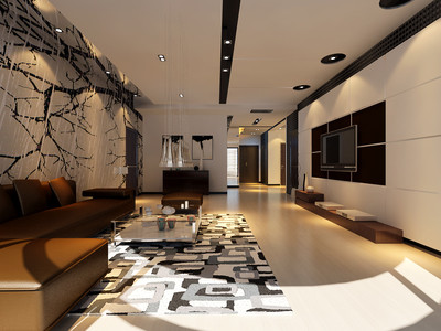 藍山灣101平后現(xiàn)代風格裝修案例