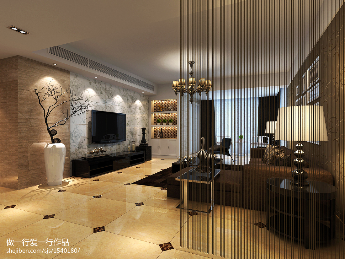 四居室家庭裝修吊頂設計圖 &ndash; 設計本裝修效果圖